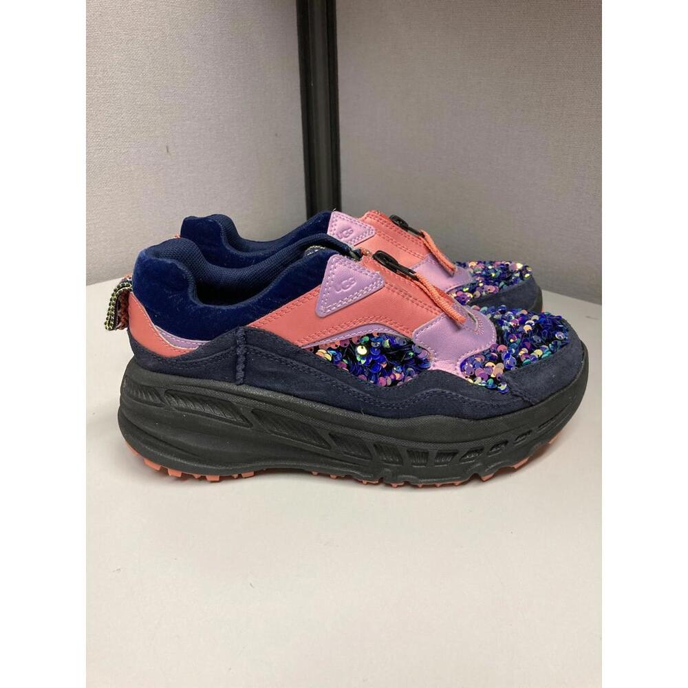 UGG Navy Pink Purple Sequin Platform Sneakers